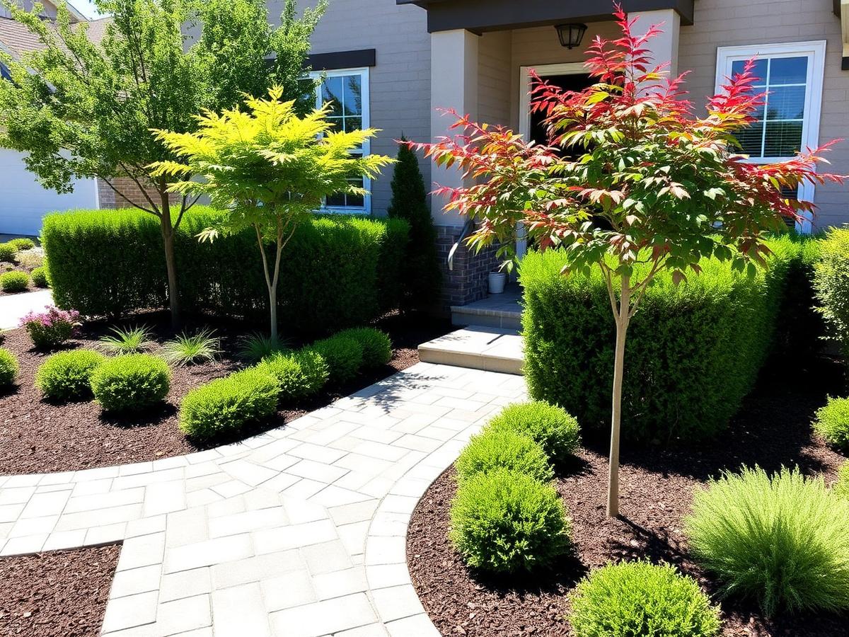 Front yard landscape design in Portland